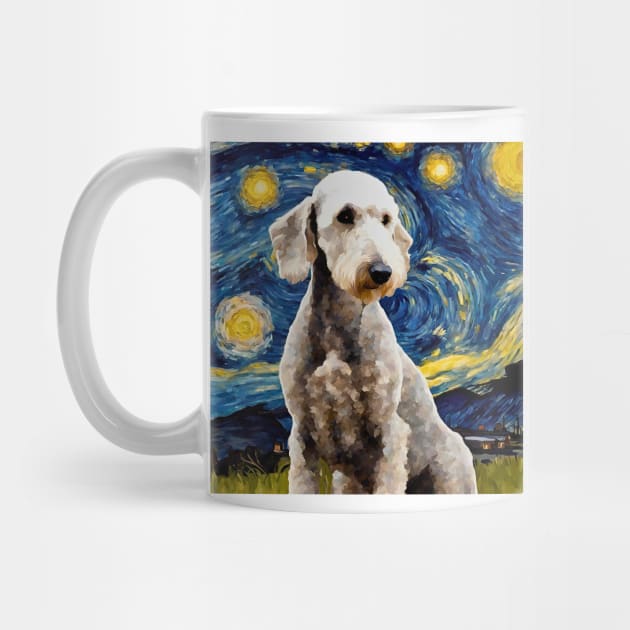 Bedlington Terrier Night by Doodle and Things